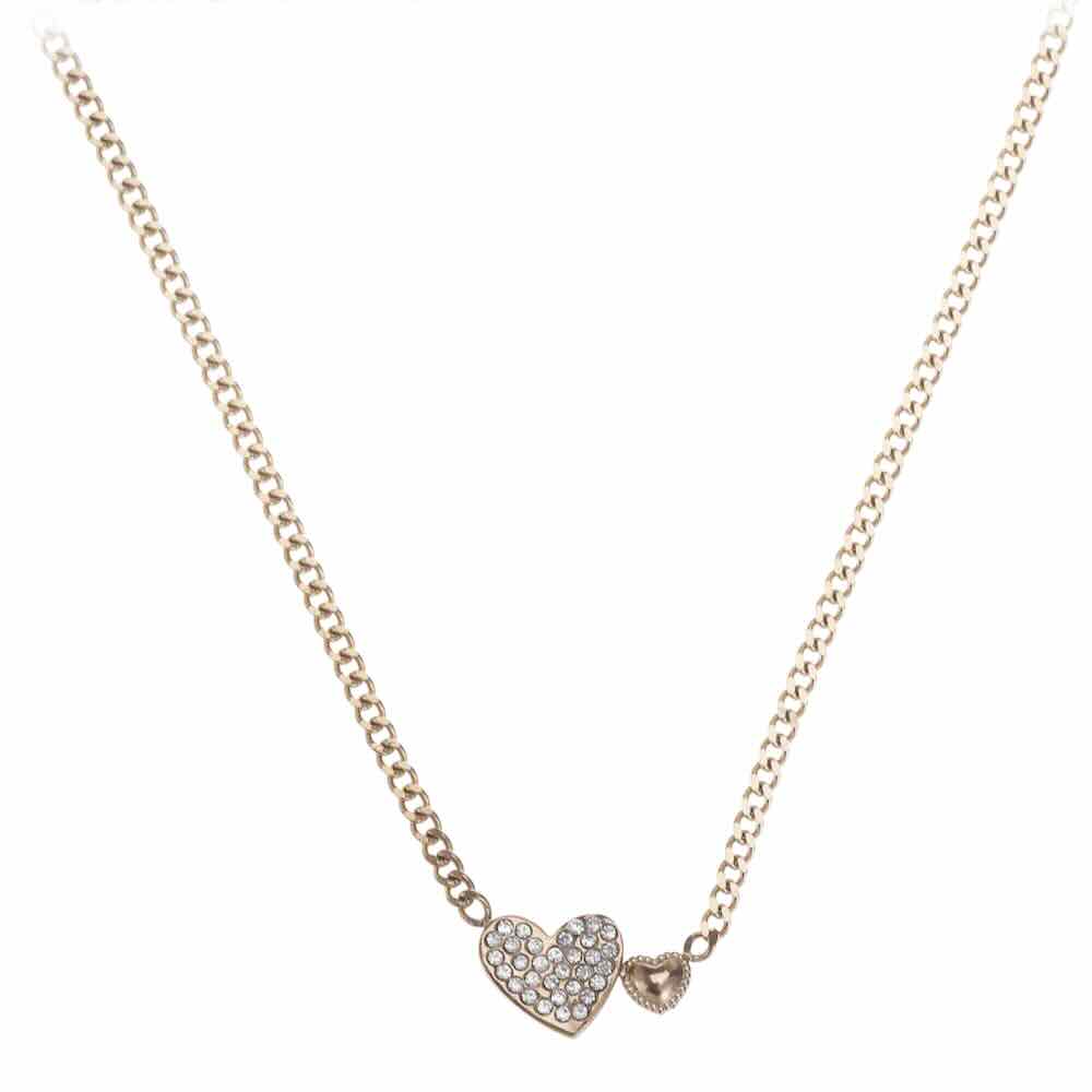 rose & camellia ketting strass heart