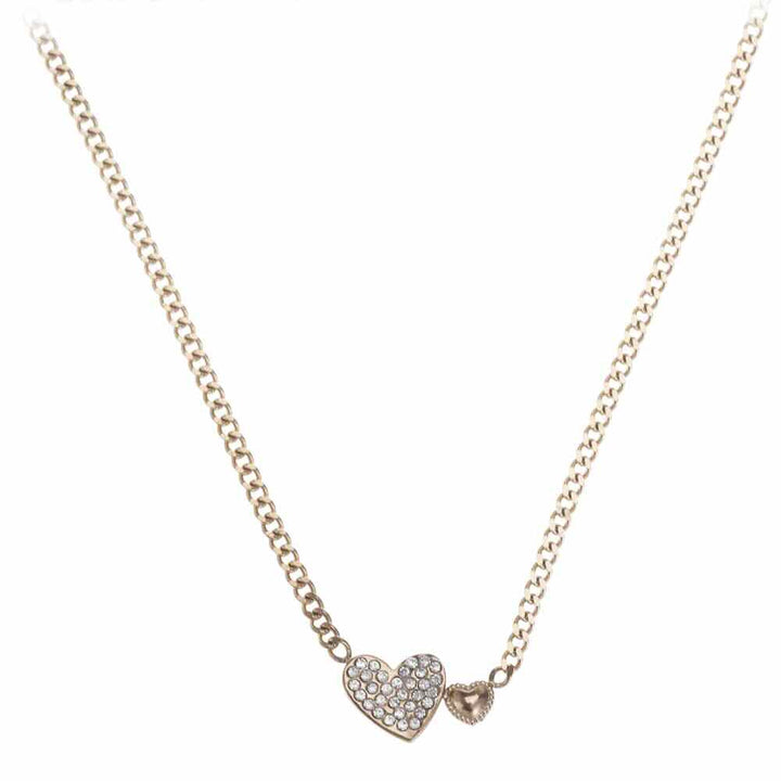 rose & camellia ketting strass heart