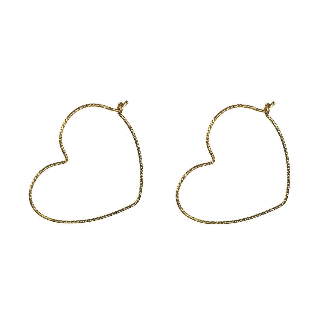 blinckstar oorbellen sparkle wire heart hoops small