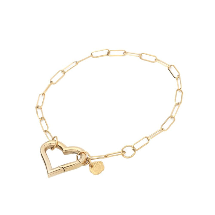 Rose & Camellia armband thin heart