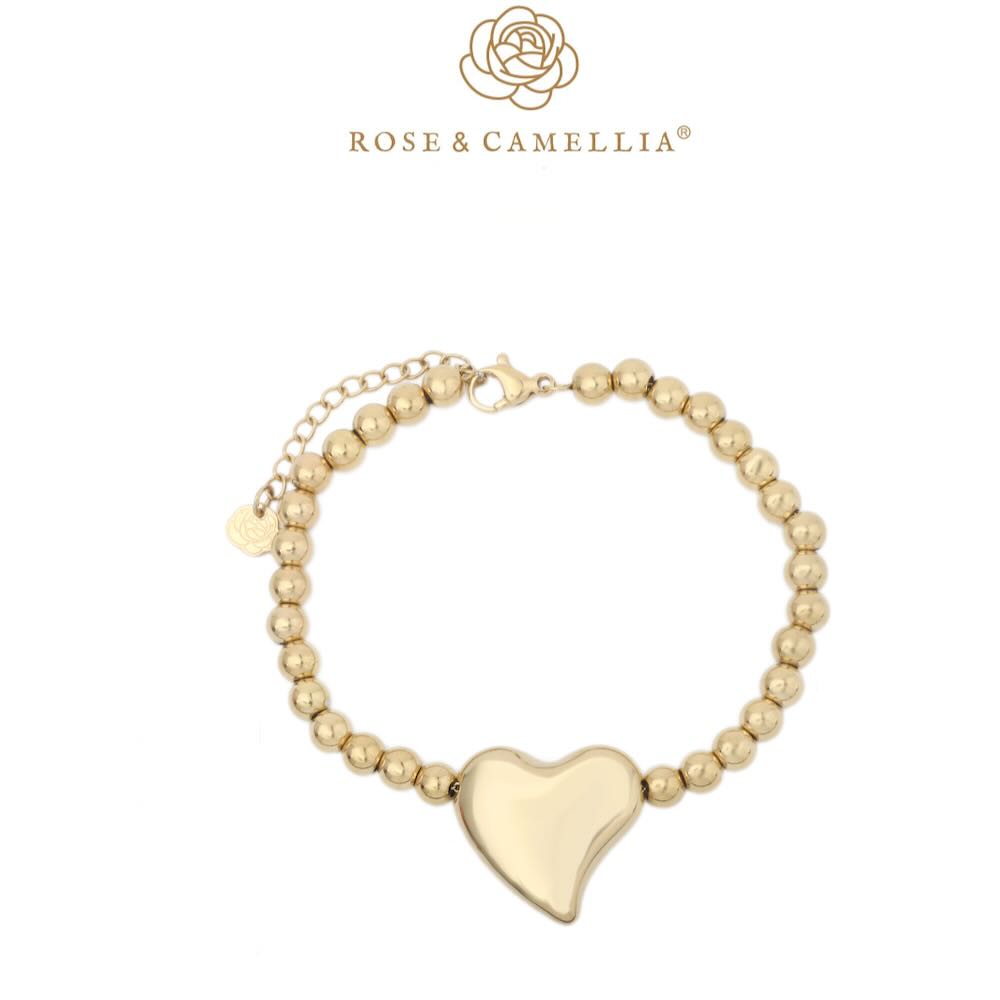 rose & camellia armband big heart