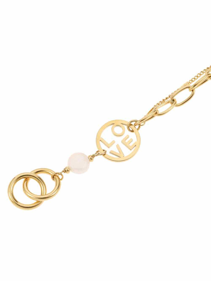 rose & camellia armband love coin pearl