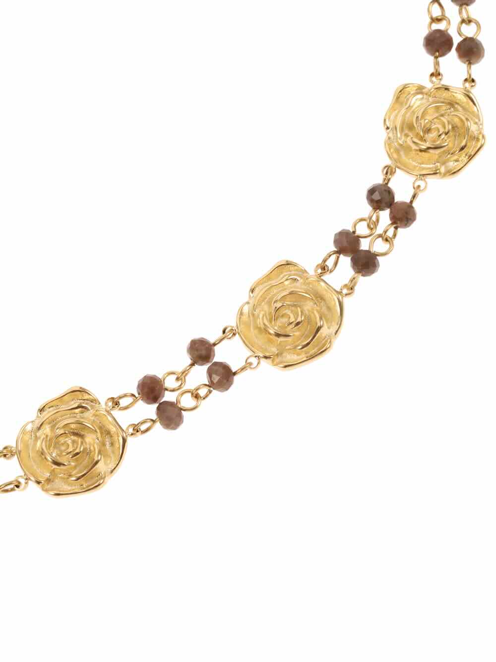 rose & camellia armband flowers and brown