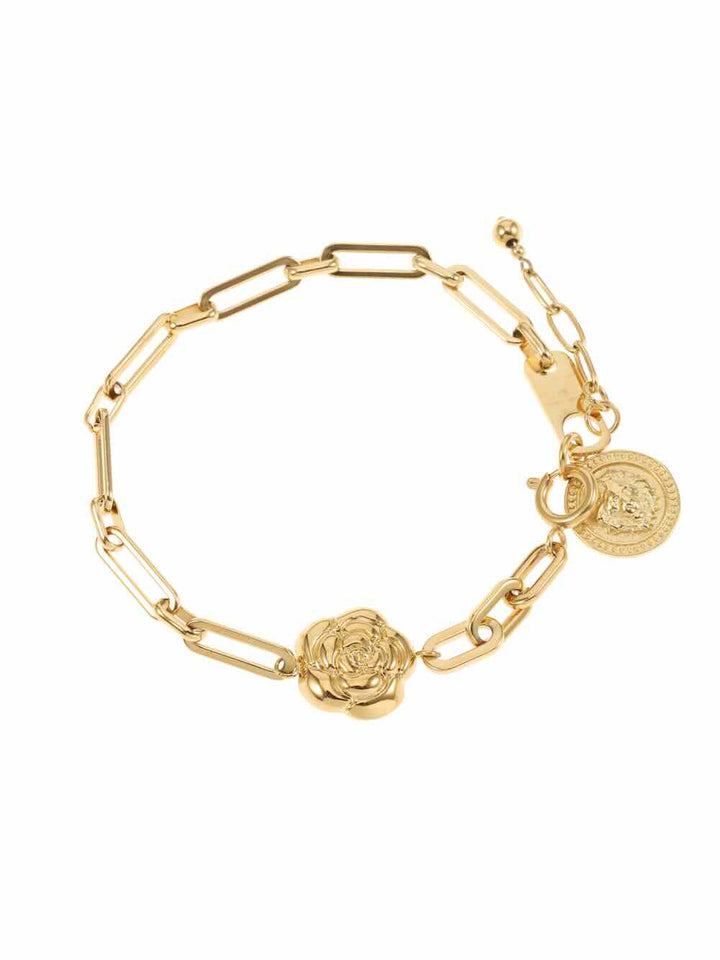 rose & camellia armband flower coin