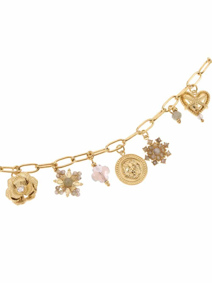 rose & camellia armband charms taupe