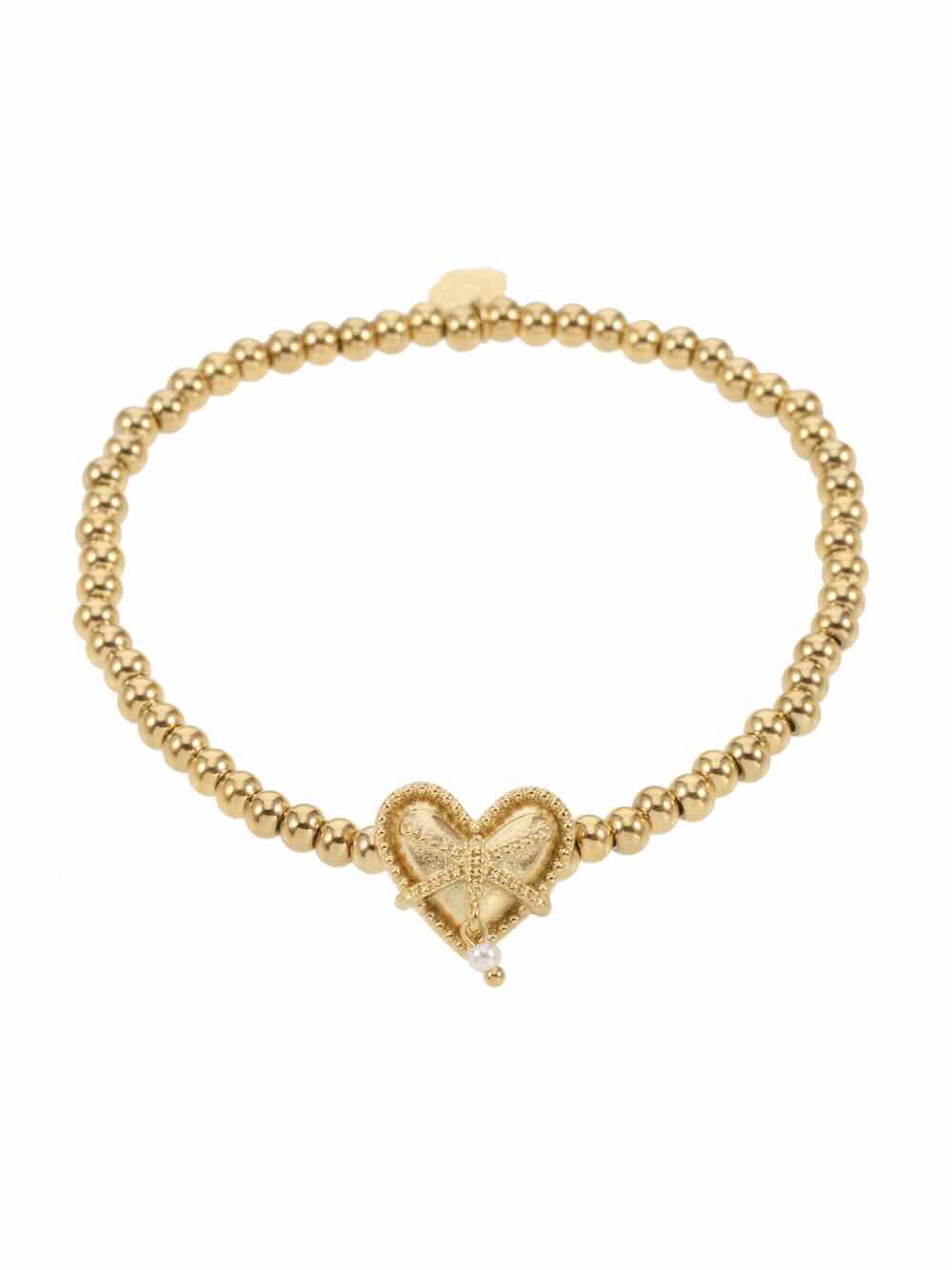 rose & camellia armband gold heart