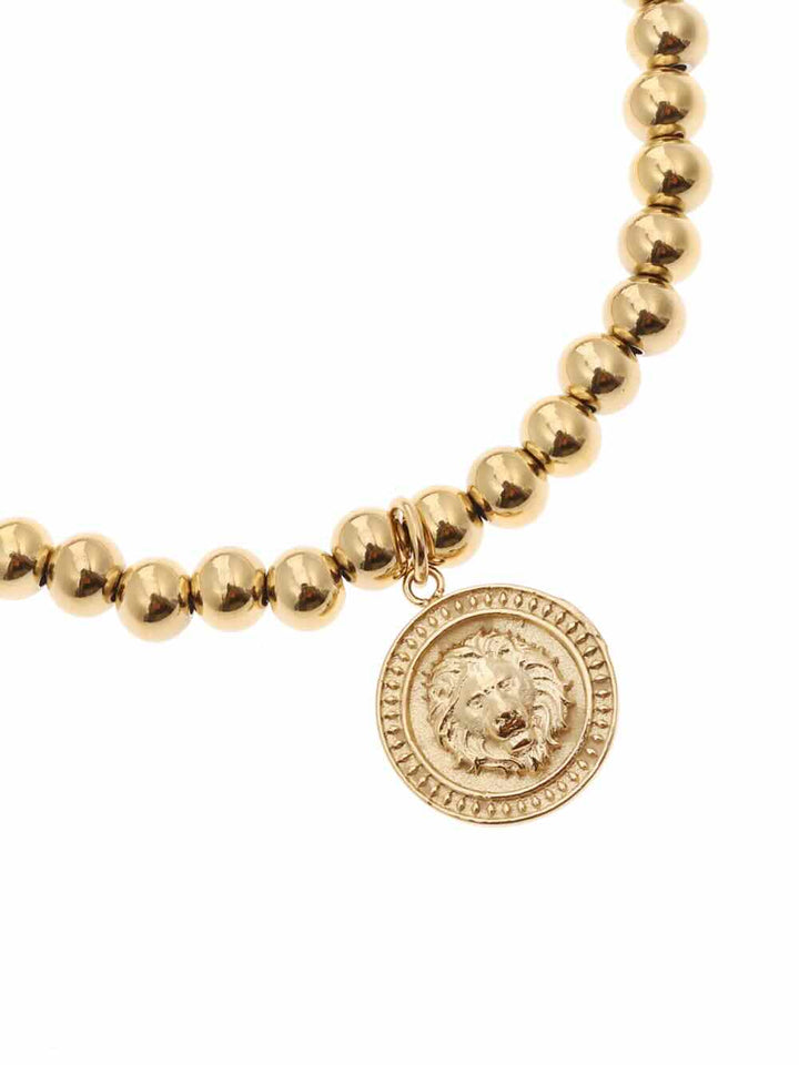 rose & camellia armband coin gold