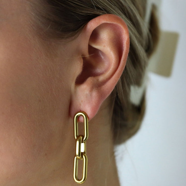 camps & camps plain tripple earrings (kies goud/zilver)