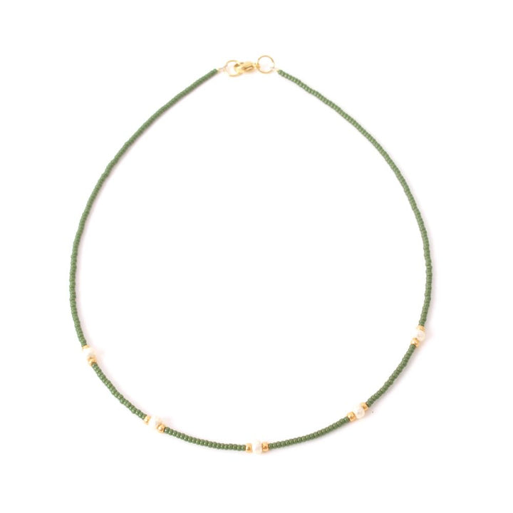 widaro ketting 5 pearl green/black (kies je kleur)