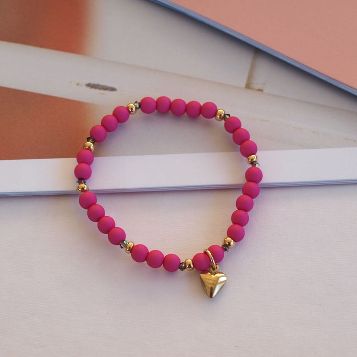 Widaro armband casual fuchsia/orange/olive