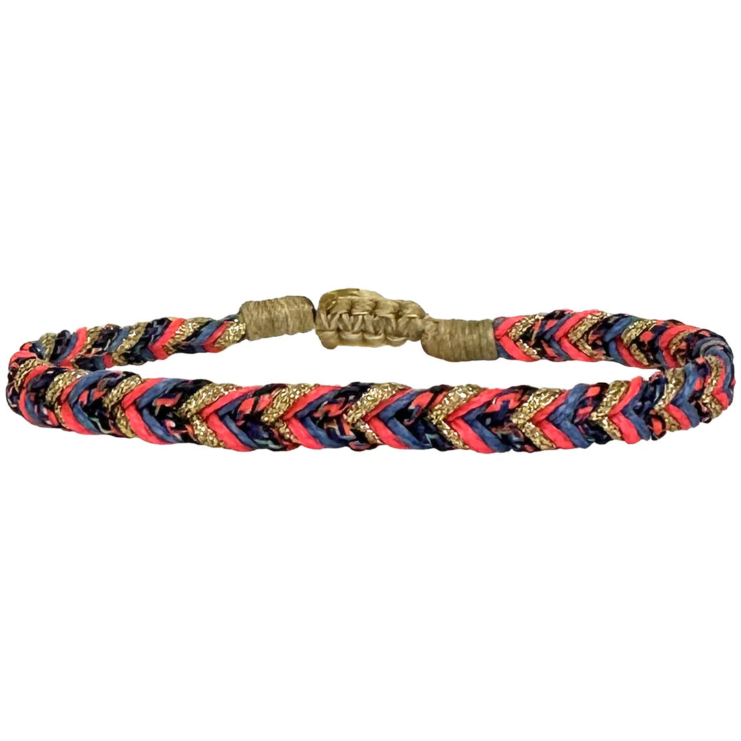 leju armband trenza blue fuchsia