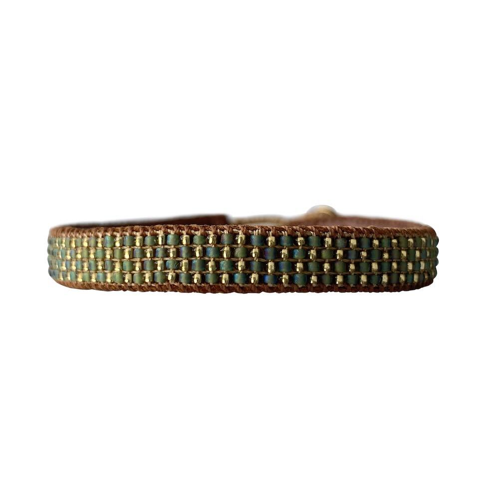 ibu jewels armband pin point bamboo green