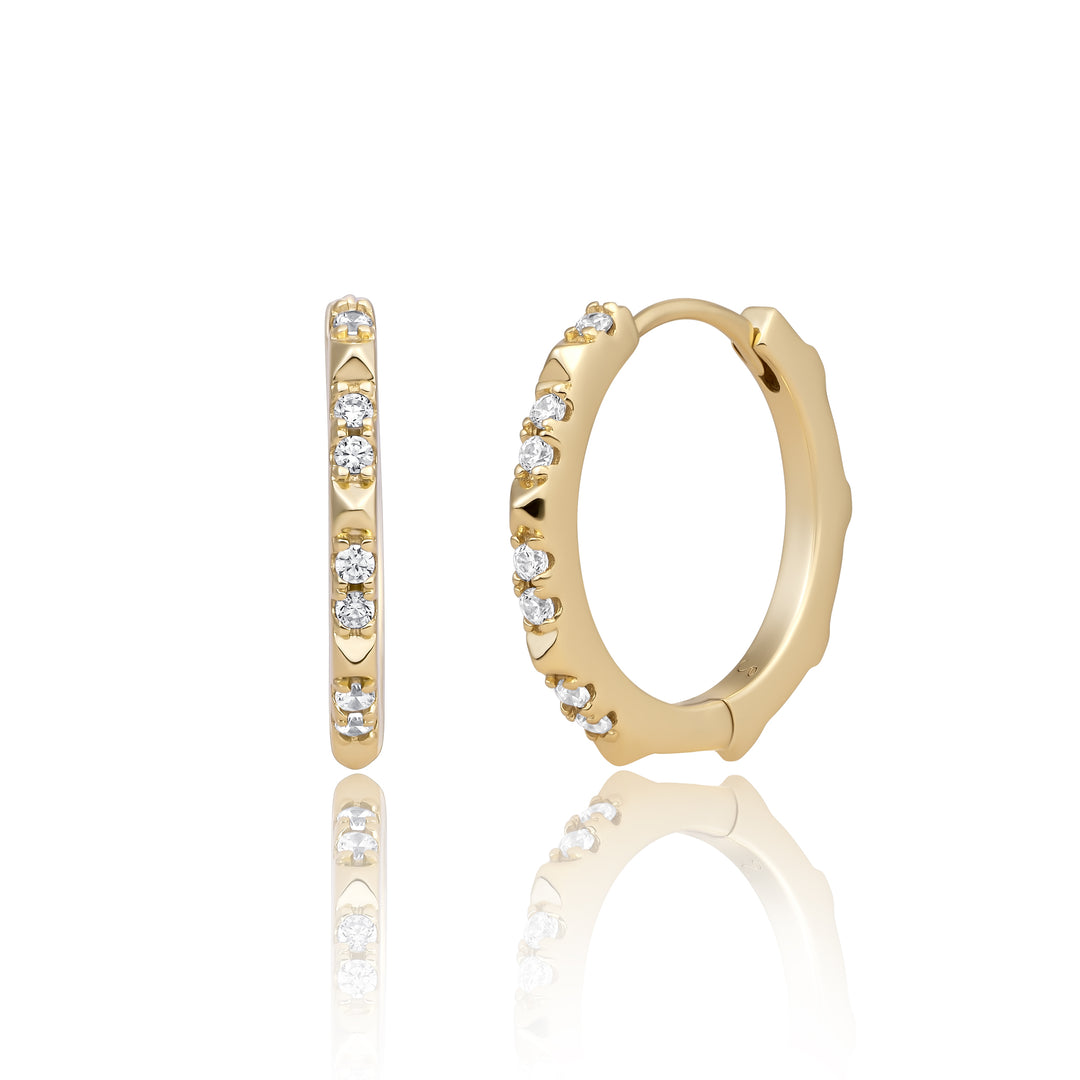 sparkling jewels oorbellen edge cz gold