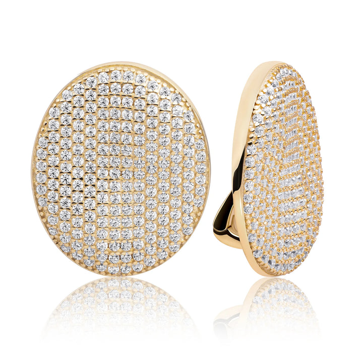 sparkling jewels oorbellen fuse edge cz gold