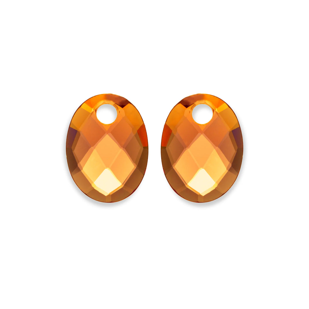 sparkling jewels hangers medium oval citrine