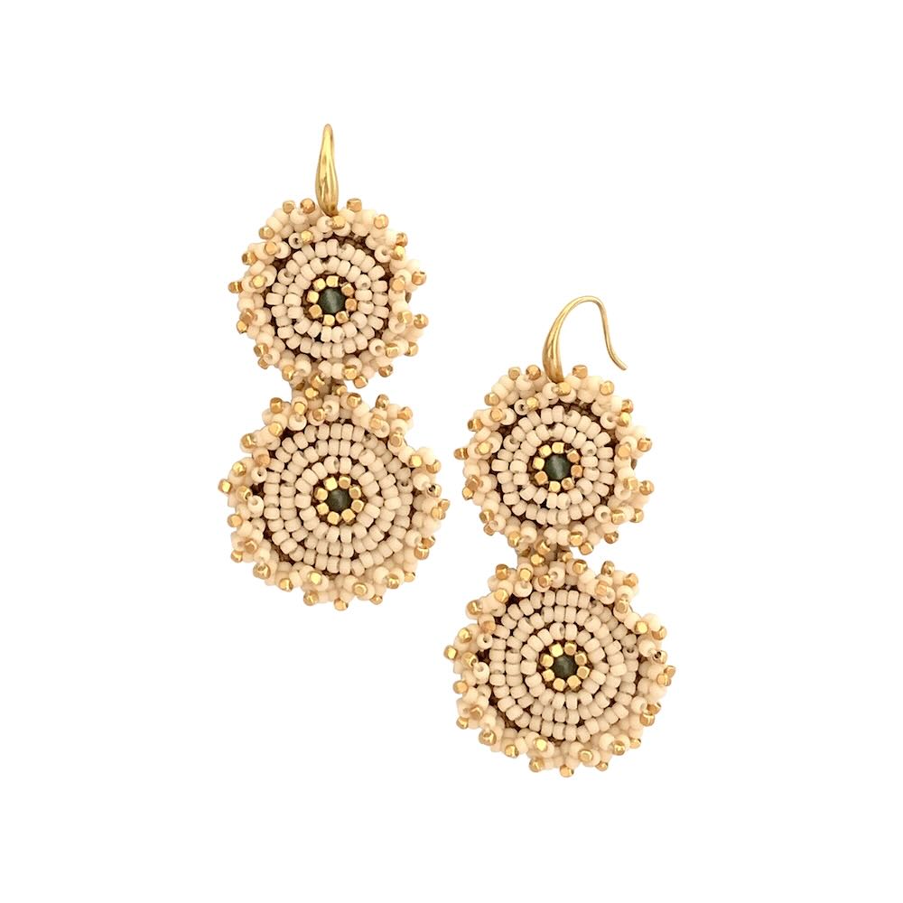 ibu jewels earring pomme antique beige