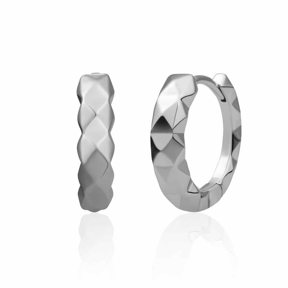 sparkling jewels creolen multi edge silver