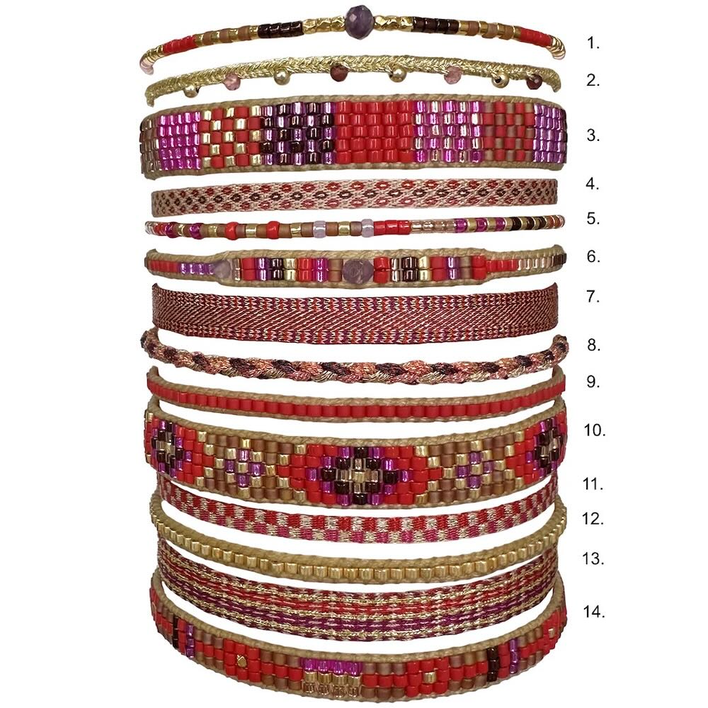 leju armbanden red/purple