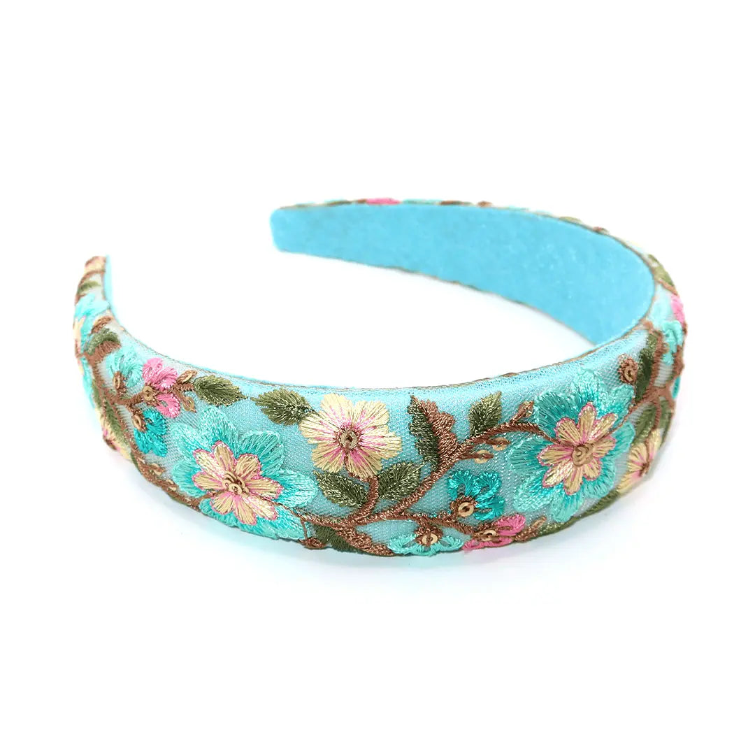 loffs haarband flowers blue pink