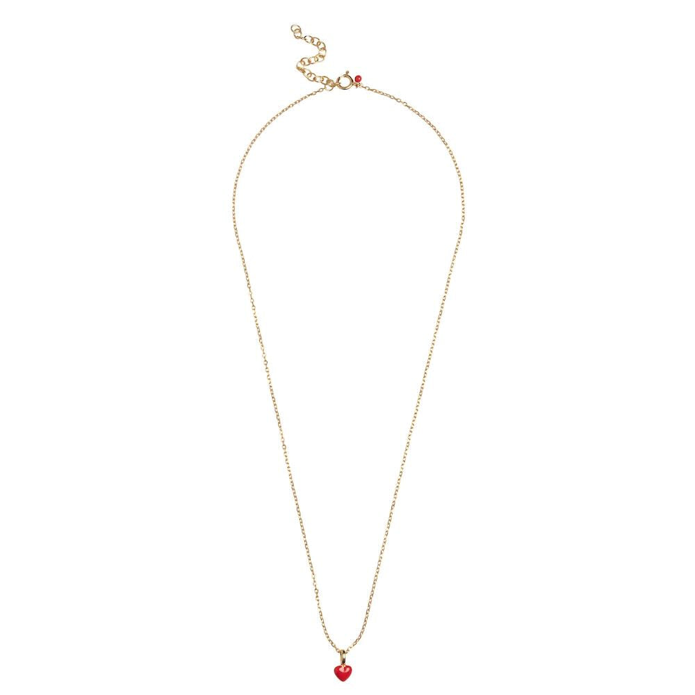 enamel ketting amore red