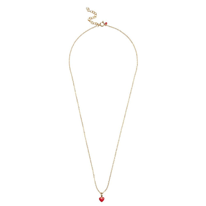 enamel ketting amore red