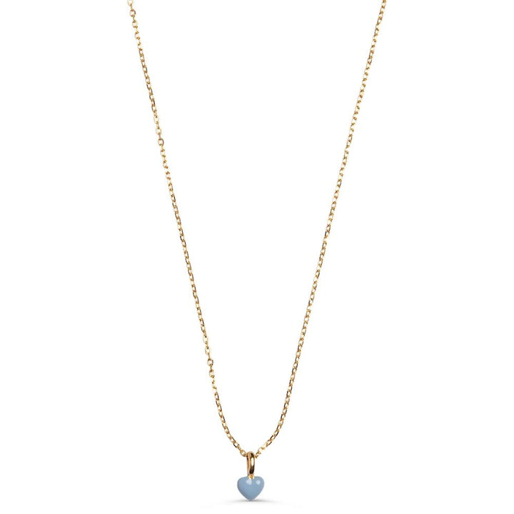 enamel ketting amore light blue