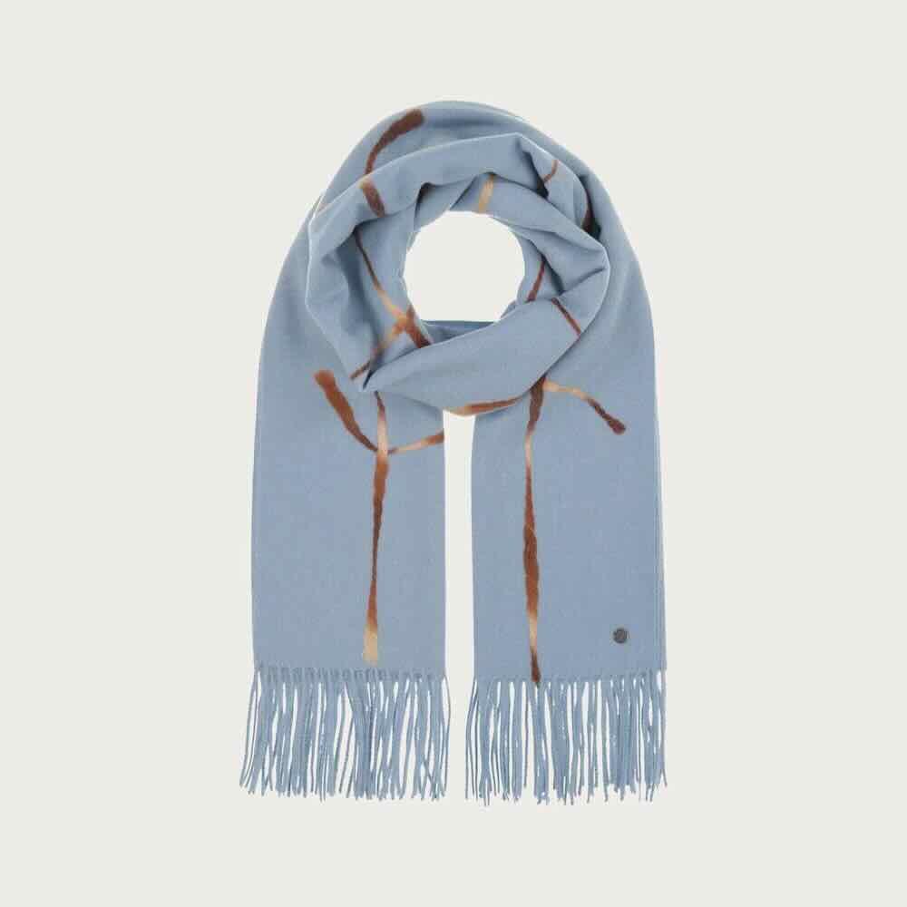 fraas sjaal blue beige