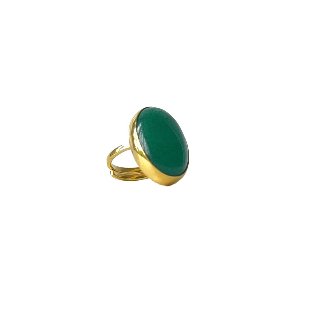 ibu jewels ring clou green jade