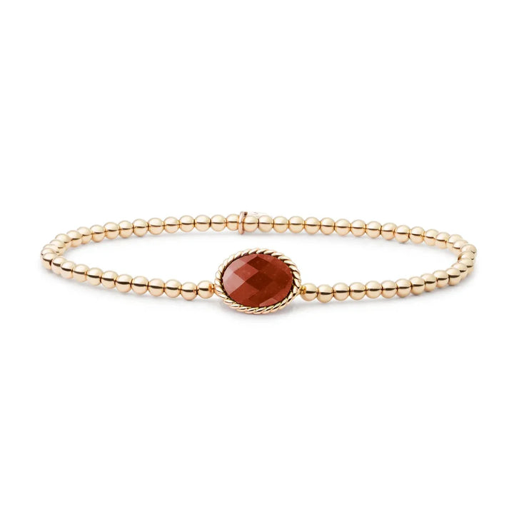 sparkling jewels armband twist red jade