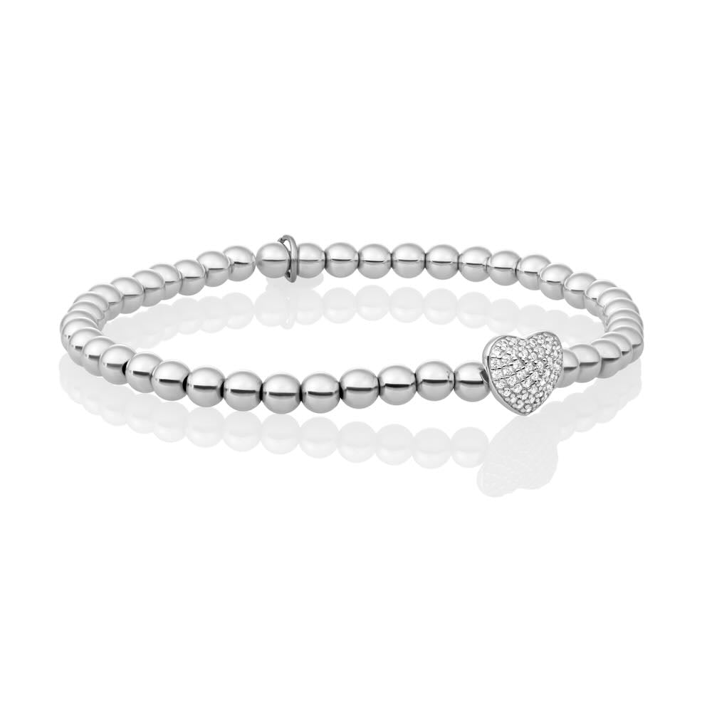 Sparkling jewels armband heart (kies goud/zilver)