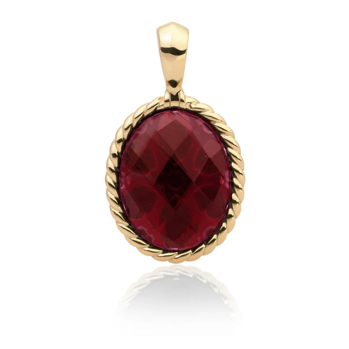 sparkling jewels hanger ruby quartz twist gold