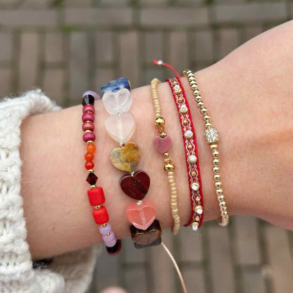 widaro armband petite heart old pink (kies je soort)