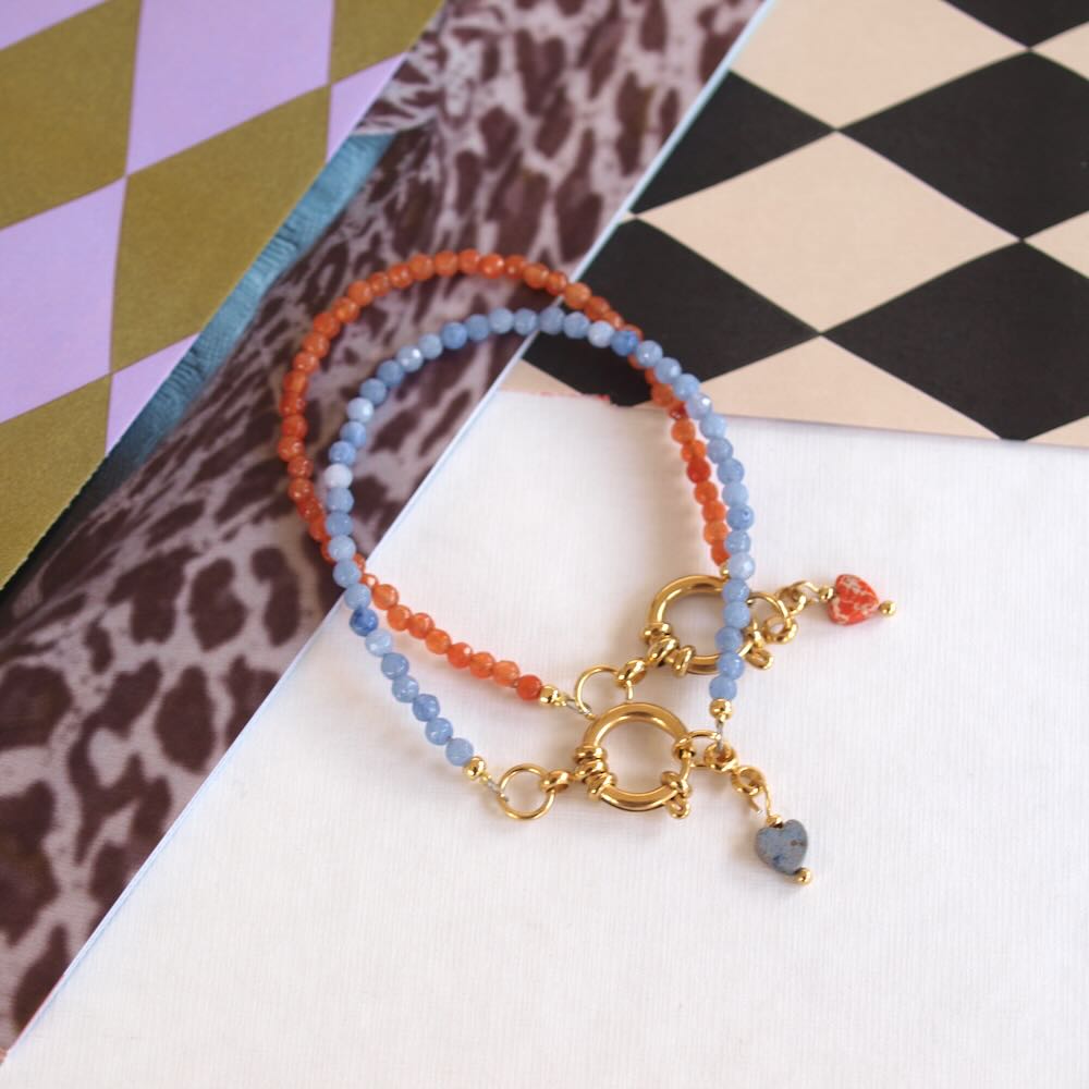 widaro armband light blue/ orange (kies je kleur)