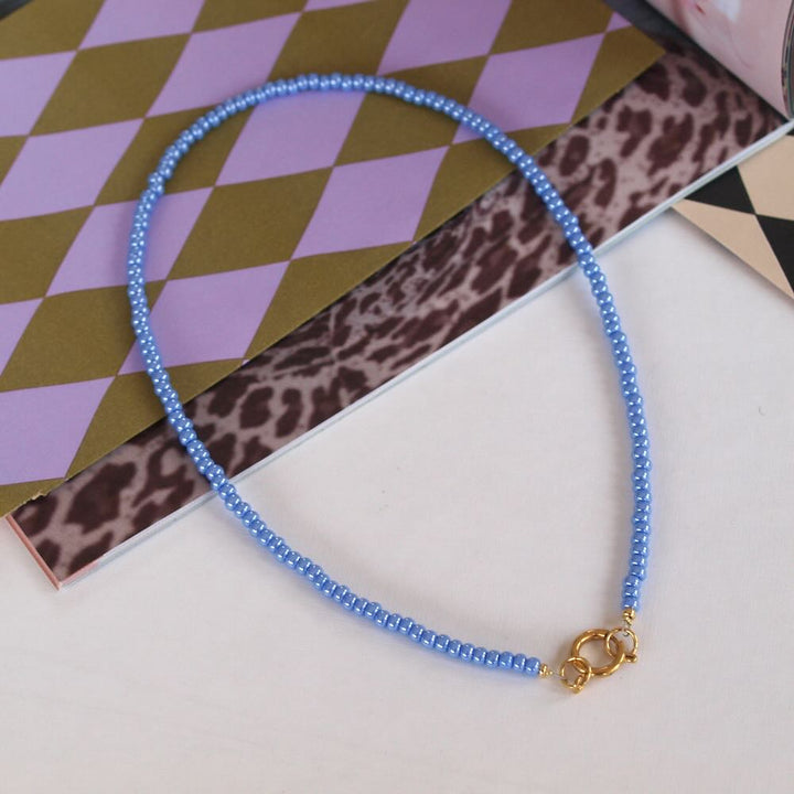 widaro ketting blue/grey beads (kies je kleur)