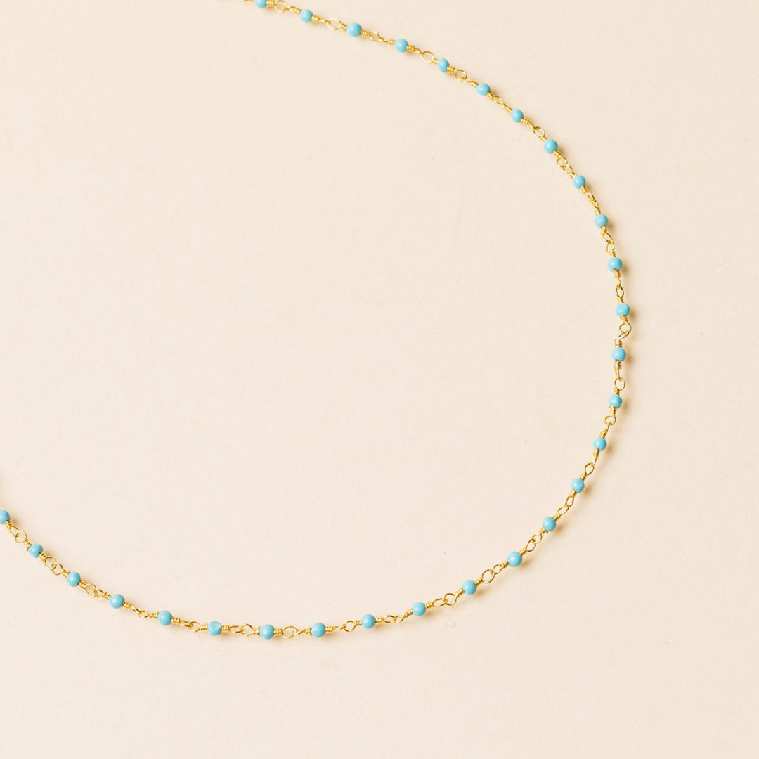 une a une ketting inde aqua