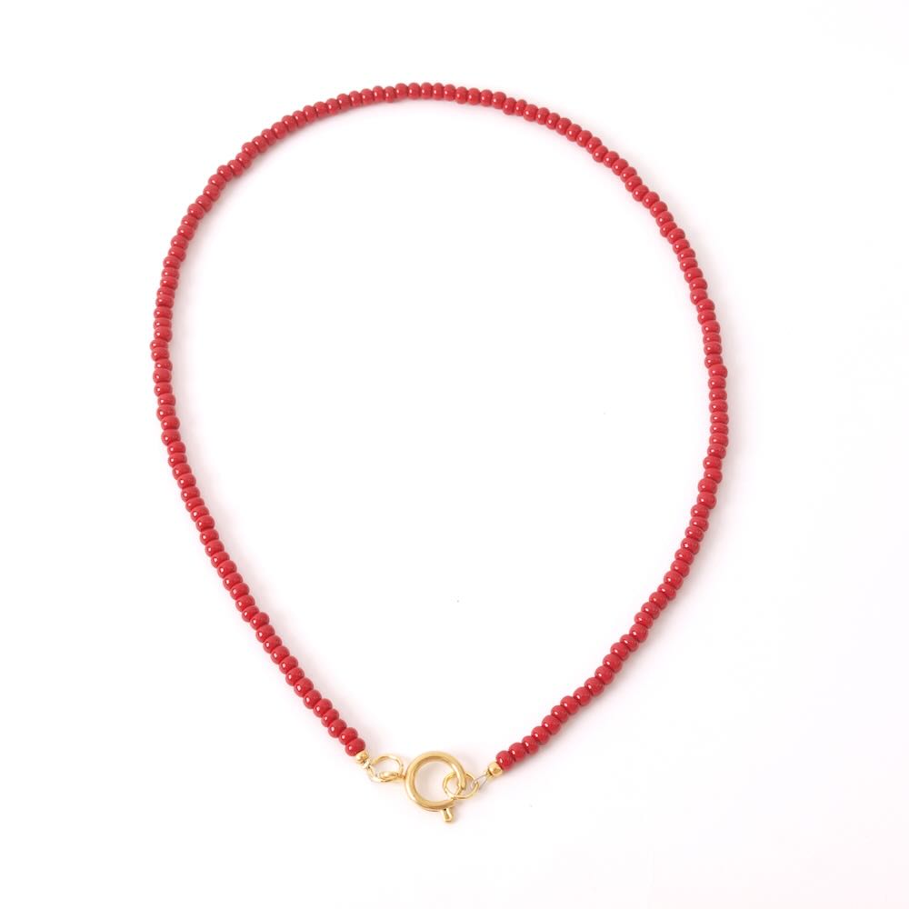 widaro ketting dark red/orange beads (kies je ketting)