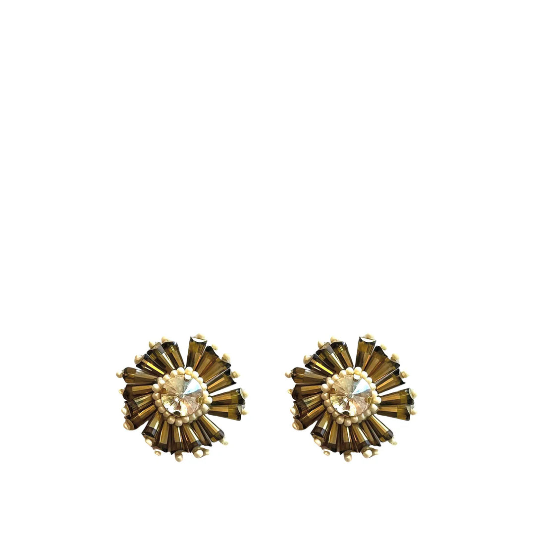 paulie pocket oorbellen elegant stud beige gold