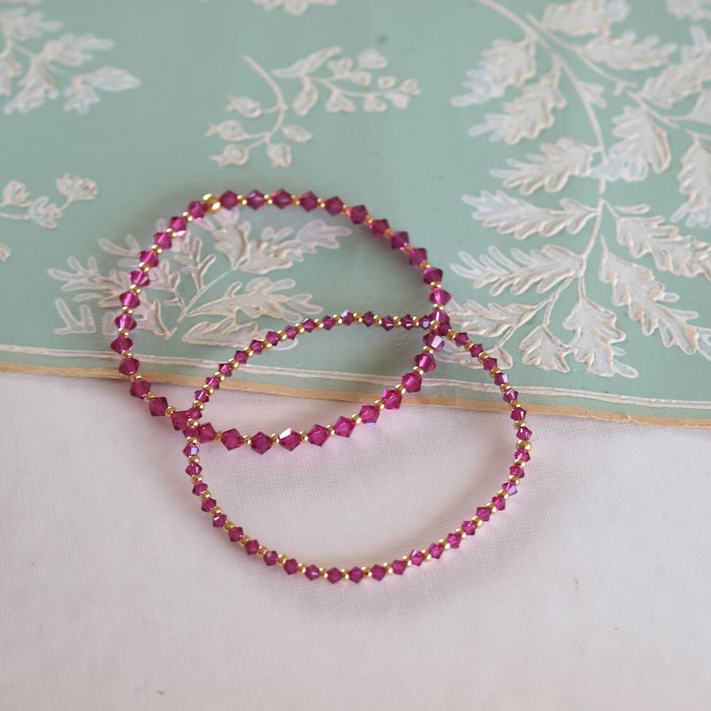 widaro armband fuchsia colour shine (kies je grootte)