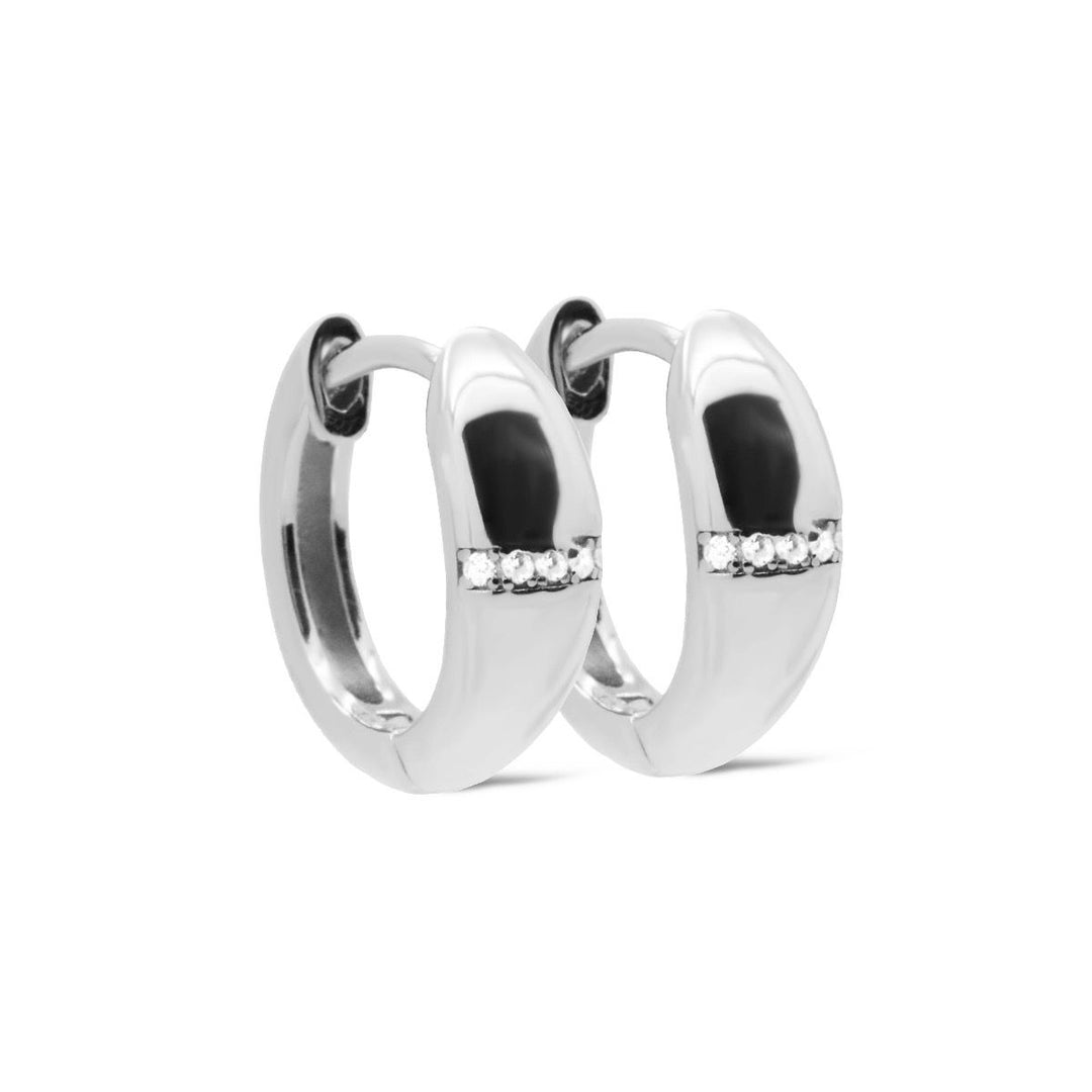 karma hinged hoops zirconia horizon (kies goud/zilver)