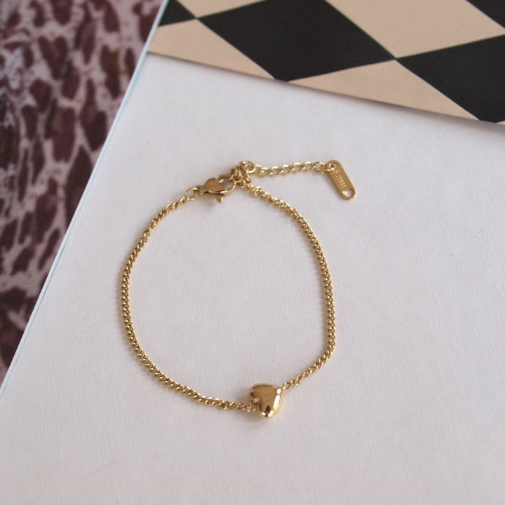 widaro armband gold chain or heart (kies je armband)