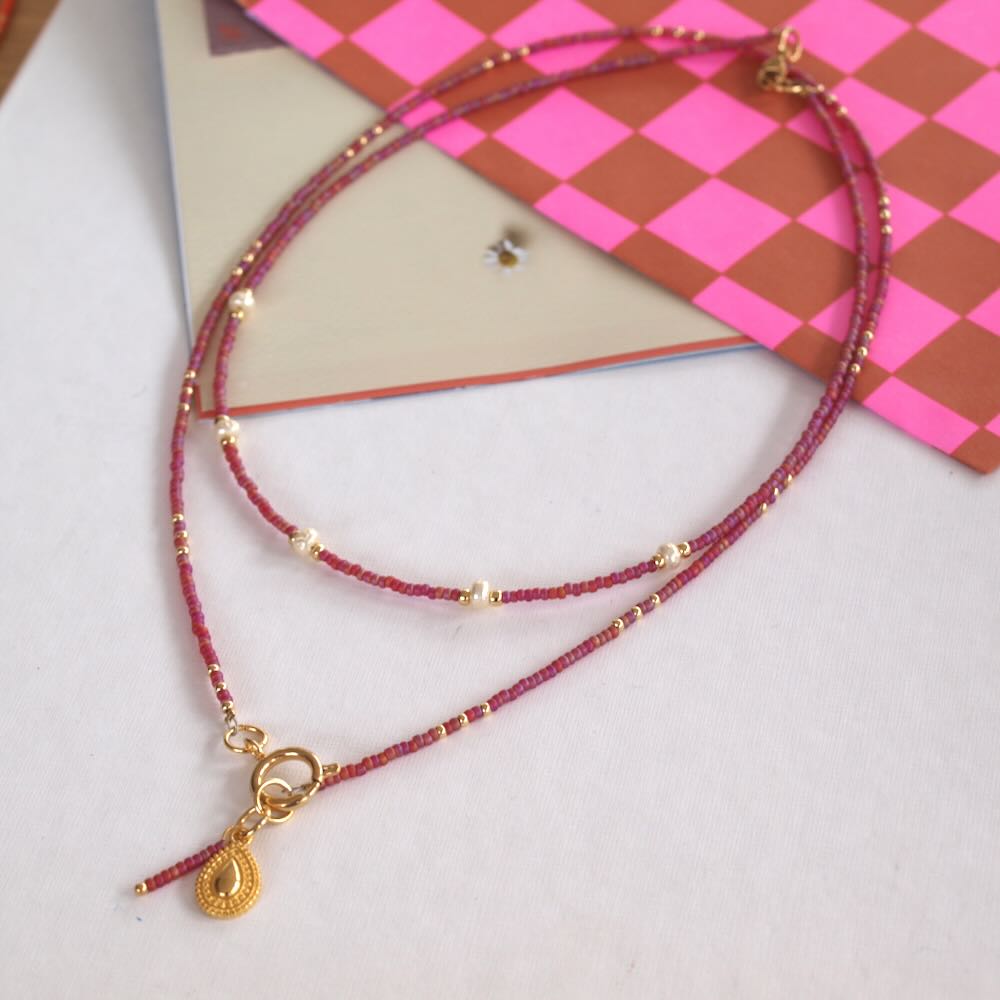 widaro ketting mat fuchsia (kies je soort)