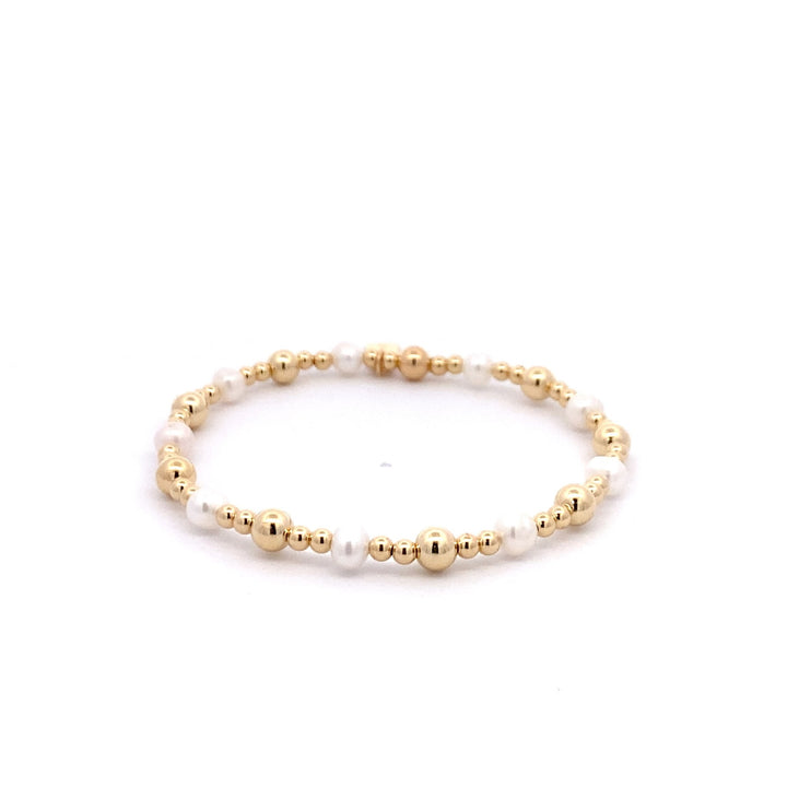 pscallme armband mix pearl basic gold