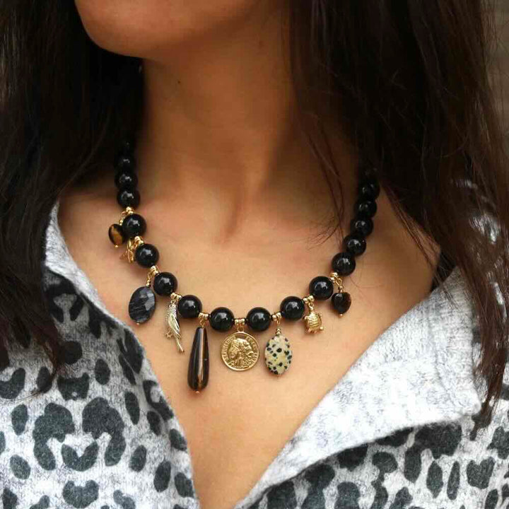 widaro parelketting black charms