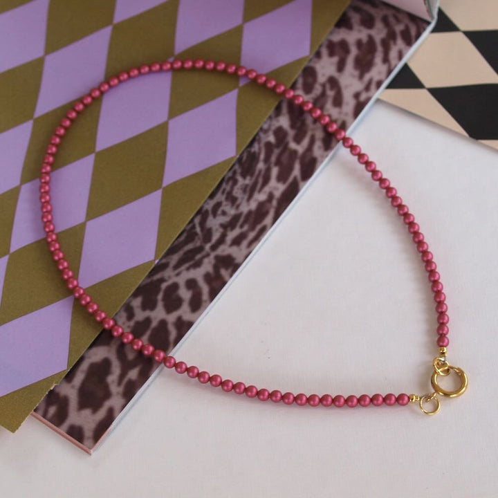 widaro parelketting bordeaux/ sweet rose (kies je kleur)