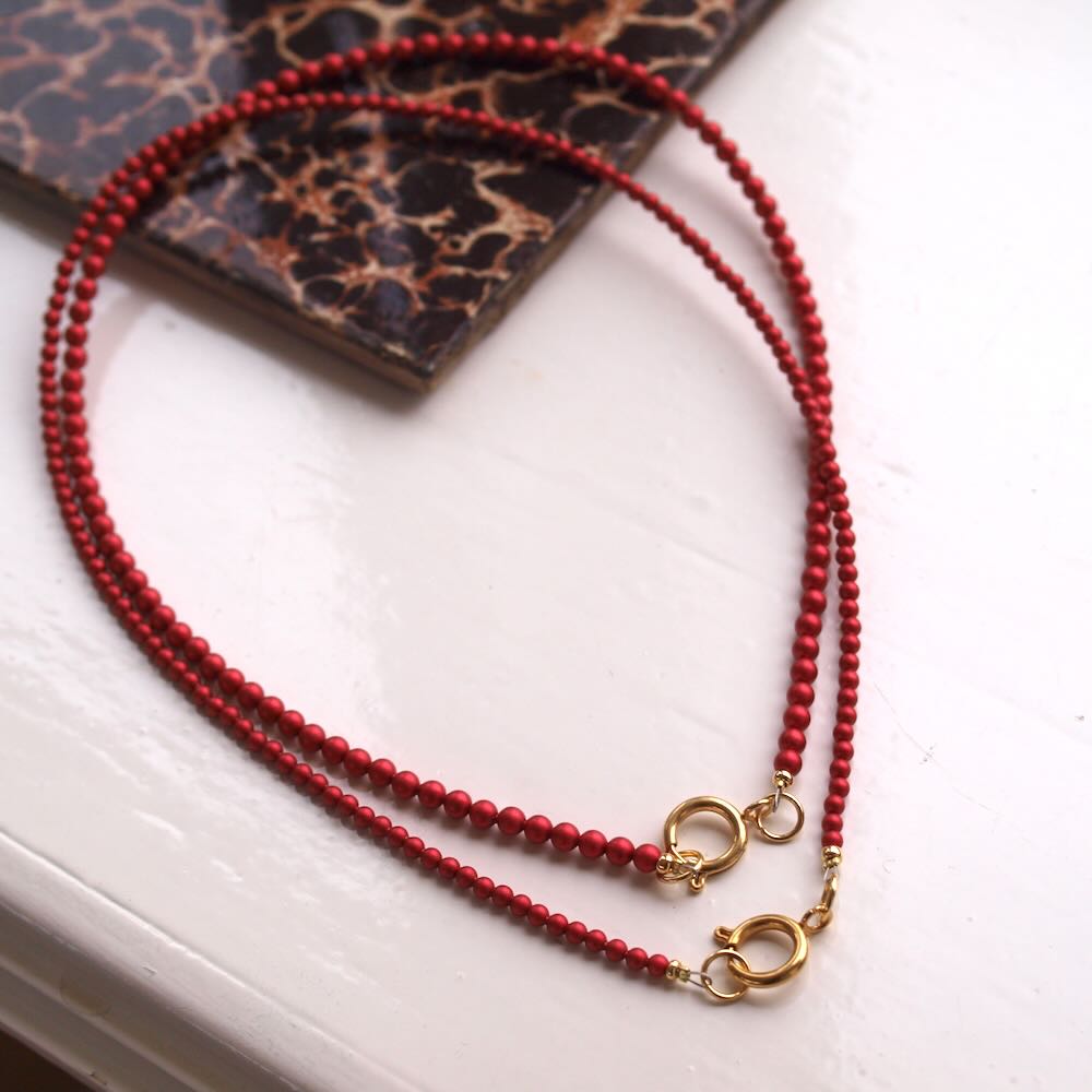 widaro parelketting double red (kies je grootte)