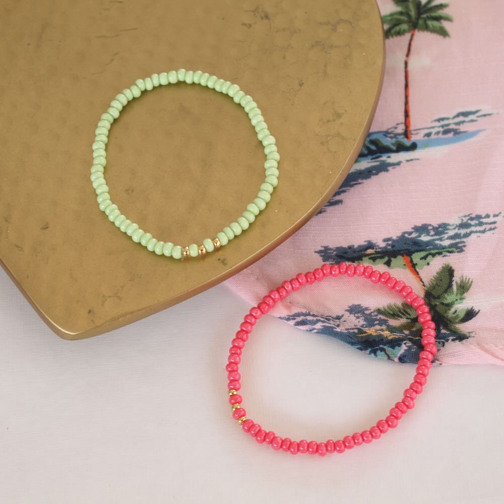 widaro armband pastel green/candy roze