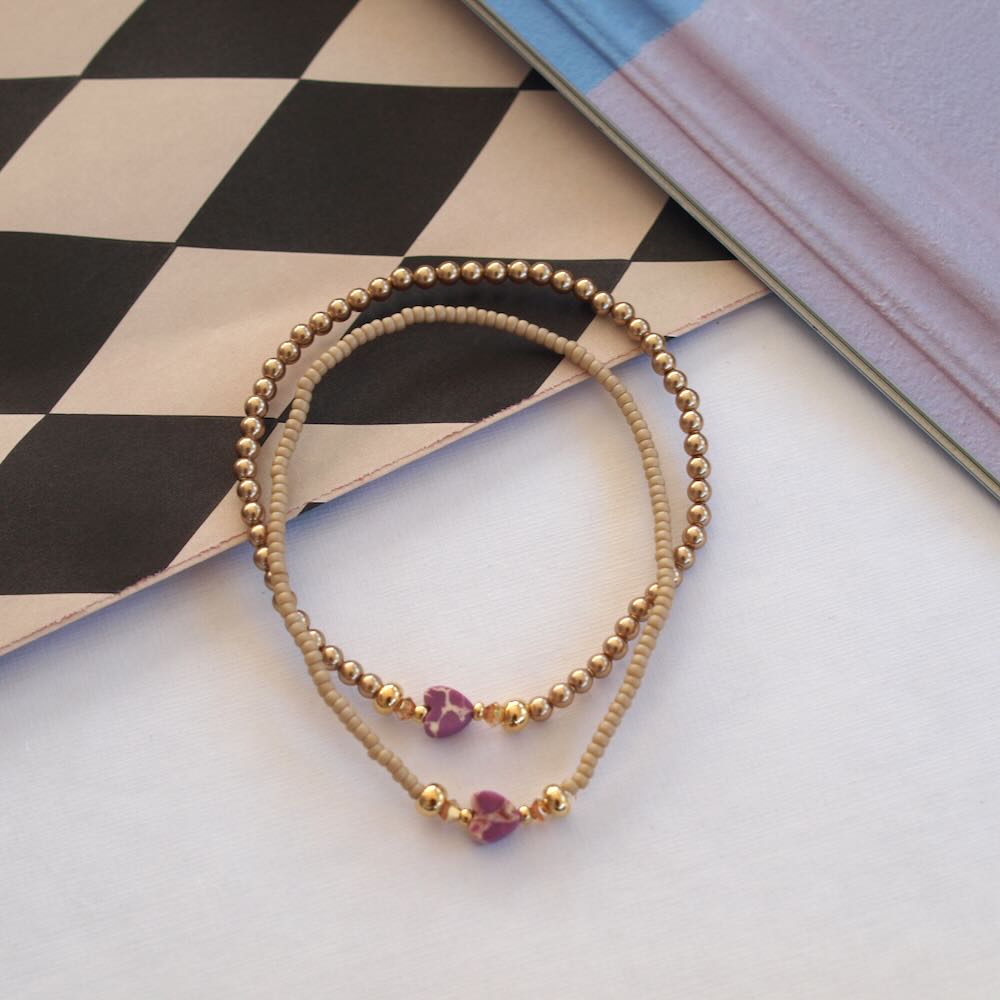 widaro armband petite heart purple (kies je soort)