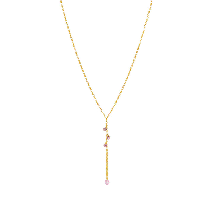 une a une halflange ketting rhodolite