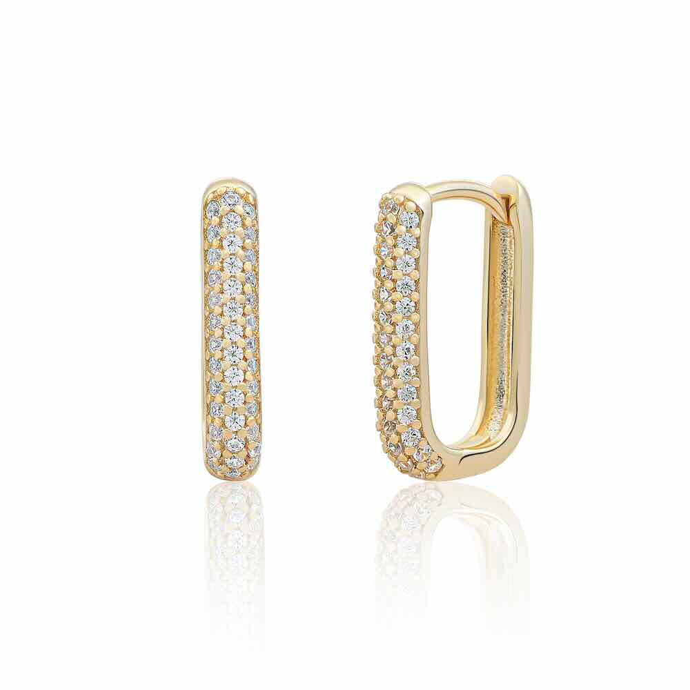 sparkling jewels creolen square cz gold