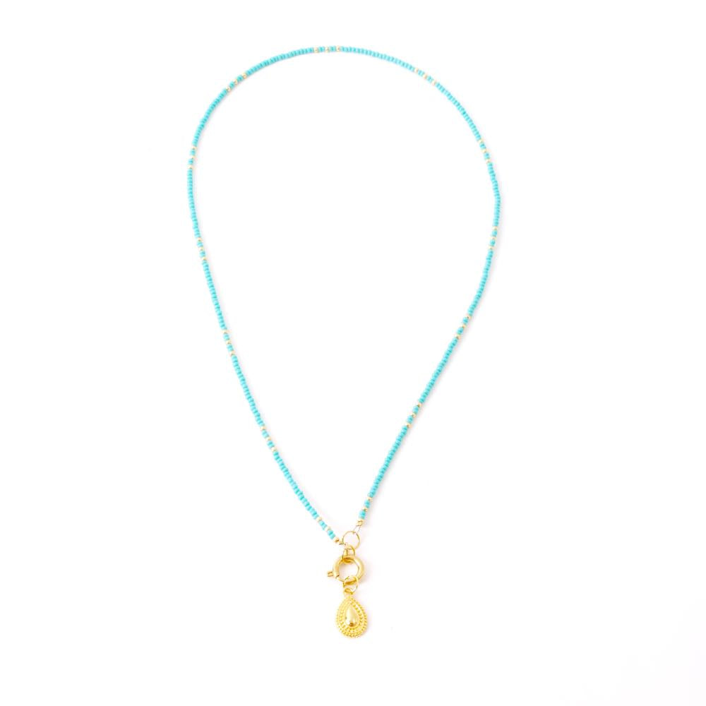 widaro halflange ketting turquoise